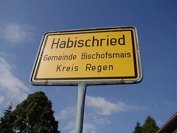 Ortsschild von Habischried