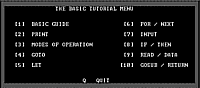 Screenshot des Mini Course of GW-BASIC